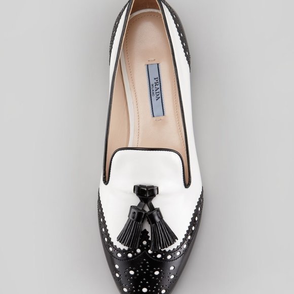 Prada Spazzolato Wingtip Tassel Loafer - Picture 1 of 6